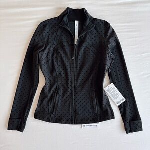 ❌ Sold NWT Define Jacket Nulu *Flocked Polka Flock Black Size 12